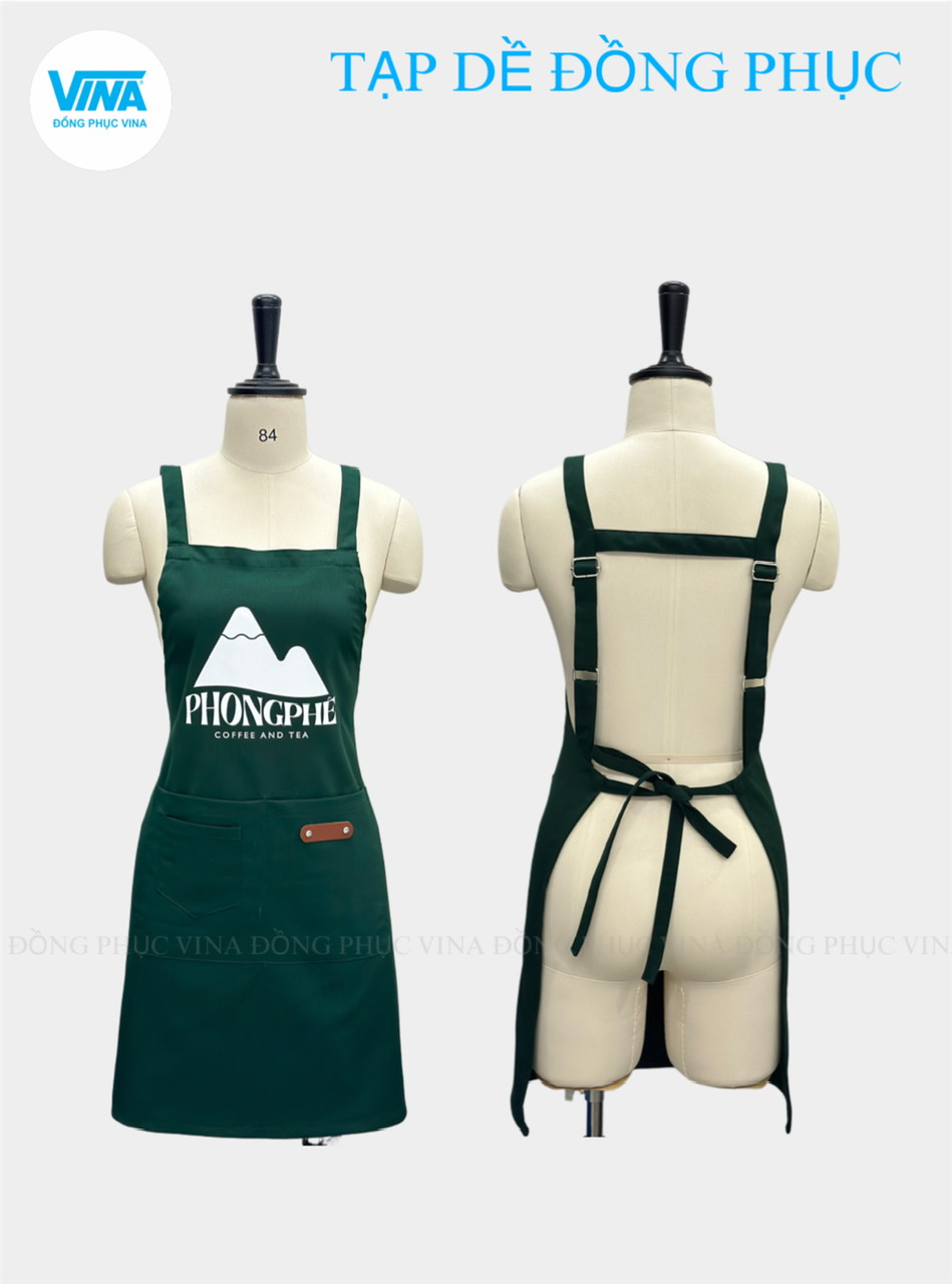 Tạp dề đồng phục coffee and tea Phong Phê