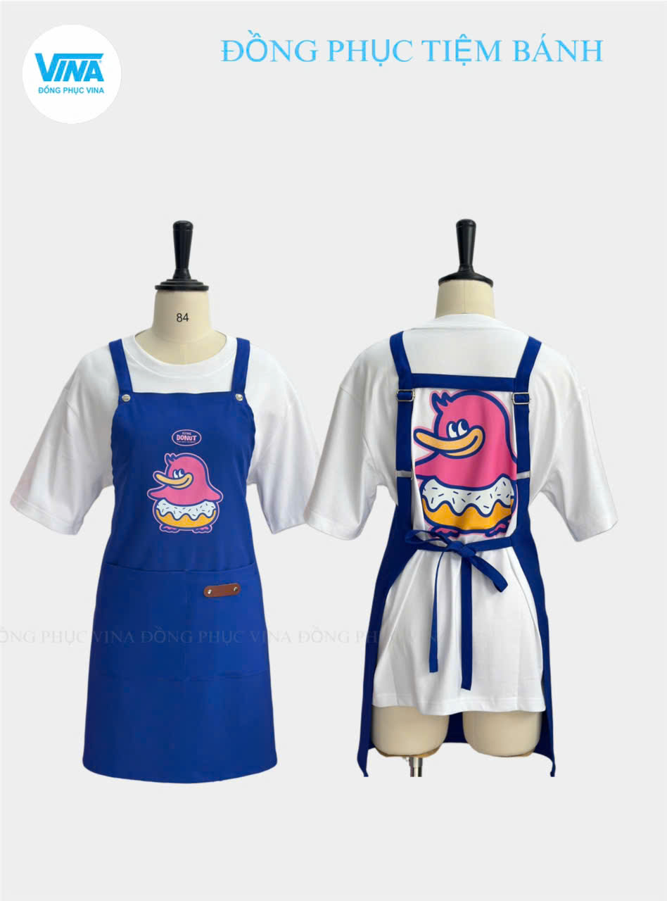 In tạp dề chất liệu cao cấp – Logo bền màu, không bong tróc sau thời gian sử dụng.